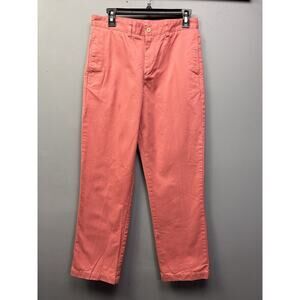 Vineyard Vines Pants Boys size 20 (30x31)‎ Salmon Pink Preppy Cotton Flat Front